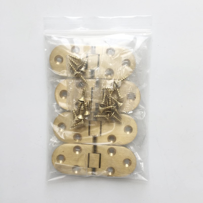 LIKERAINY 180 Degree Brass Flip Hinges Fitting Furniture Hinge for