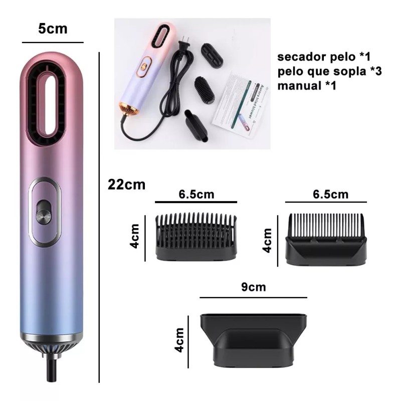 Dolores Secadora Cabello Profesional Portátil Frío Caliente 3 Veloc
