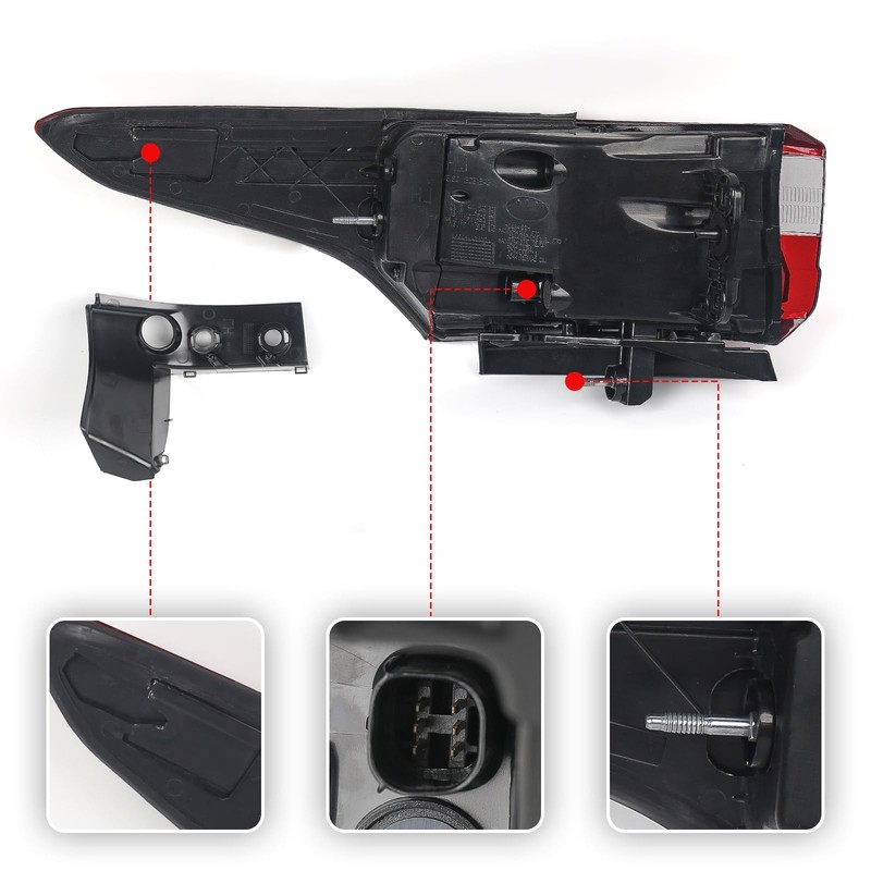 Huray LED Outer Tail Light Assembly Compatible with Chevy Traverse