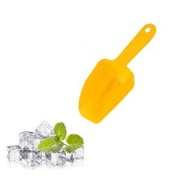 Plastic Ice Scoop, Kitchen Ice Scooper for Maker, Scooper for Freezer Bar Wedding Party Small Food Scoops for Pet Animal Dog Food Candy Scoop Beach Shovel Tools (yellow)