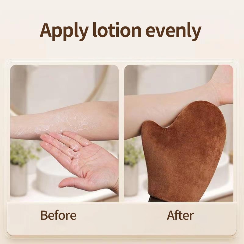 FUZVOL Self Tanning Mitt,Velvet Tan Mitt,Double Sided Fake Tan Mitt