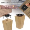 Wkmamo Pack of 4 Furniture Feet, Wooden Furniture Legs, 10