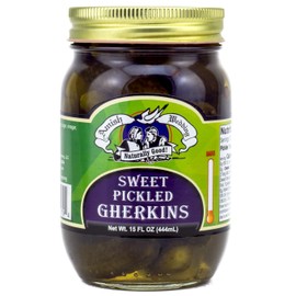 Amish Wedding Sweet Pickled Gherkins 15oz (Pack of 2)