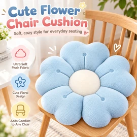 Flower-Shaped Plush Throw Pillow for Sofa and Bed – Soft Decorative Cushion for Cozy Bedrooms, Chairs and Home Decor