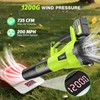 Tietoc Leaf Blower Cordless, 735CFM/200MPH Brushless Electric Leaf Blower with