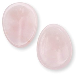 NatureWonders 2 Rose Quartz Worry Stones, Thumb Stones, Chakra Stones, Healing Crystals, Powerful & Popular, All Natural, Finished with Beeswax, Meditation, Energy Healing, Reiki