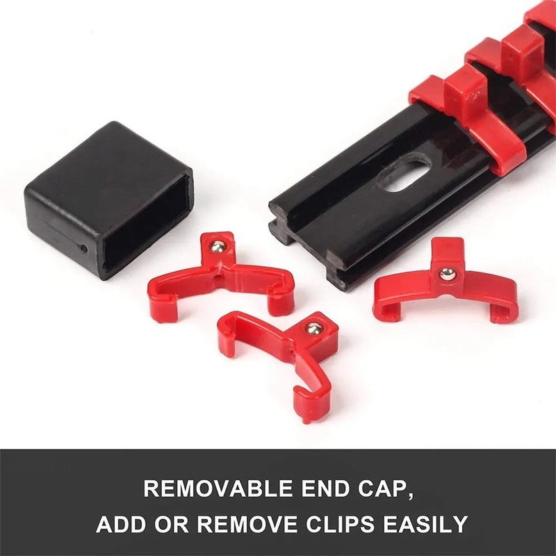 6 Pieces Socket Organizer Holder, Holds 86 Sockets, Socket Rails,