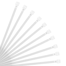 XINGO White Cable Ties Pack of 500, 200mm x 3.6mm, Premium Nylon Durable Zip Ties, Self-Locking UV Resistant Nylon Plastic Wire Ties for Indoor and Outdoor