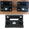 ZZHXSM 4pcs Adjustable Torque Hinge Black Door Hinge Nylon Plastic
