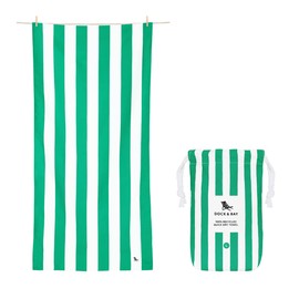 Dock & Bay Customized Beach Towel - Quick Dry, Sand Free - Compact, Lightweight - 100% Recycled - Includes Bag - Cabana - Cancun Green - Large