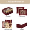 Grand Avenue Black and Red Comforter Set Queen Size, 7