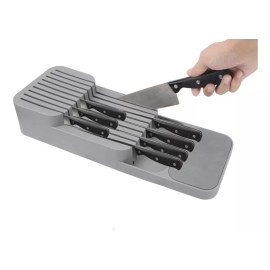 Clicmania Organizador De Cuchillos De Cajon 9 Cuchillos Con 2 Niveles