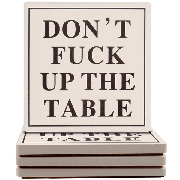 Ceramic Coasters Absorbent for Drinks, Coaster with Cork Backing for