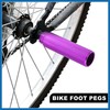 A ABSOPRO Pair Rear Foot Pegs Footrests Purple for Bicycle