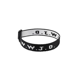 WWJD Bracelets Religious Colored Bracelets Would Jesus Do Bracelets Suitable for Adults and Children Sewn What Would Jesus Do Bracelet jewelry (black)