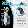 Wheel Block and Tackle System 4000LB Breaking Strength 65 Feet