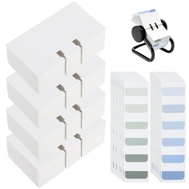 400 Pcs Business Cards Refill Kit Compatible with Rolodex Card File Holds White Rotary File Card Replacement Set Universal Card Refills for Home Office Supplies Business Card Storage