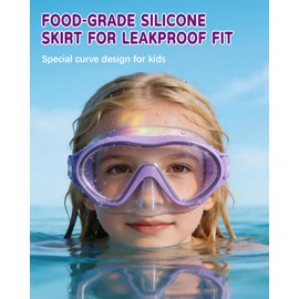 Aegend 2 Pack Kids Swim Goggles with Nose Cover, Anti Fog Diving Mask Clear View No Leak Swimming Goggles for Kids 6-14