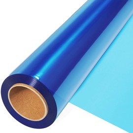 JOYIT Blue Cellophane Wrap Roll (100’ Ft. Long X 17.5” in. Wide) - 2.5 Mil Thick Transparent Blue Cellophane Wrapping Paper, Colored Cellophane Wrap for Gift Flower Basket Decoration
