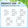 UNICRAFTALE 5Pcs 5 Sizes 316 Stainless Steel Spring Gate Rings