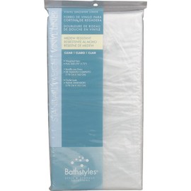 Zenna Home 72 in. H x 70 in. W Clear Solid Shower Curtain Liner