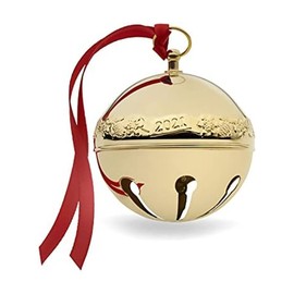 Wallace 32nd Edition 2021 Gold Plated Sleigh Bell Ornament, Gold,Christmas