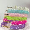 Acrylic Cute Candy Crystal Chips Wrapped Hoop Earrings Colorful Transparent
