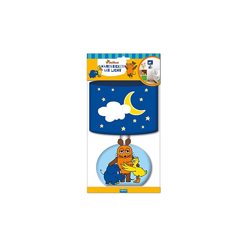 Wandsticker "Die Maus" mit Licht: 19 x 35 cm: Sticker