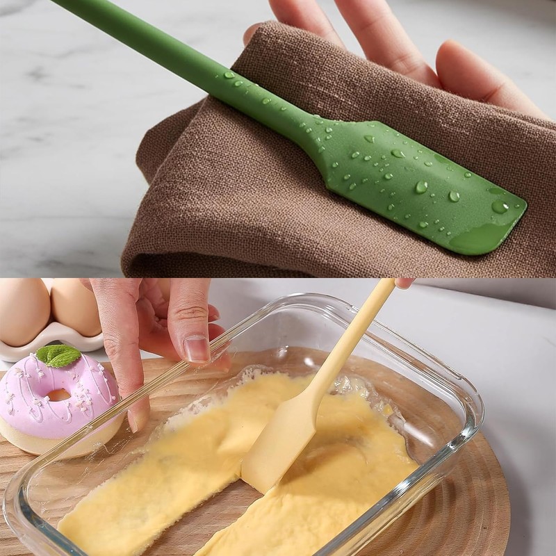 UCSAJI Silicone Jar Scraper Long Dual End Silicone Spatula Thin