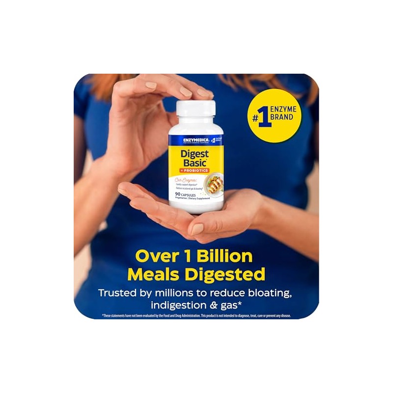 Enzymedica - Digest Basic + Probiotics, Essential Digestive Enzymes with