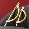 DAPANIY Brushed Gold Cabinet Pulls Drawer Pulls, Half Moon Shape