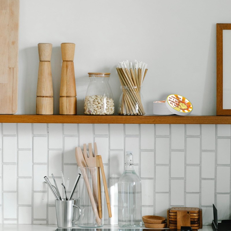 Trillionn 12 Pack Felt Cup Coasters for Drink, Absorbent Coasters