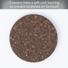 Thirstystone Set of 6 Thick Dark Cork Coasters in Attractive