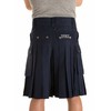 Damn Near Kilt 'Em Men's Stowaway Utility Kilt Small Navy
