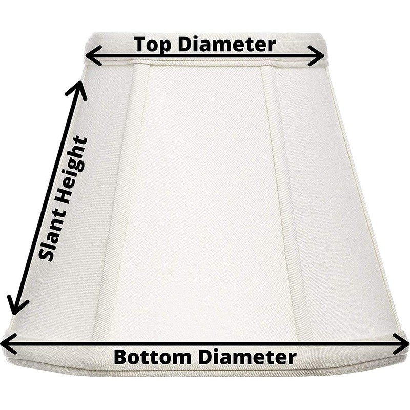 Upgradelights Eggshell Silk Square Mission Style Nickel Clip On Chandelier