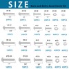 Tnisesm 700Pcs Nuts and Bolts 304 Stainless Steel Assortment Kit