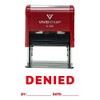 DENIED By Date Self Inking Rubber Stamp (Red Ink) Large