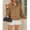 Tankaneo Womens Oversized Cropped Trench Coat Batwing Sleeve Single Breasted