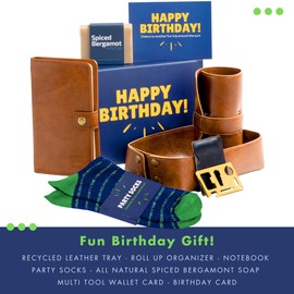 Happy Birthday Gift Box for Men, Unique Gifts for Him, Man Basket Set Ideas, Manly Presents for Dad, Husband, Brother, Son, Boyfriend, Friend, Male, Coworker