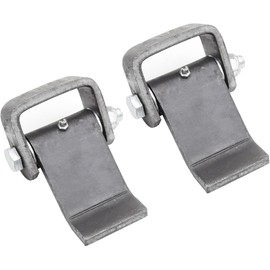 2 Pcs Heavy Duty Steel Dump Trailer Hinges Strap Style Short Leaf, Weld On Dump Trailer Door Gate Hinge Black Greaseable 5-3/8" Length