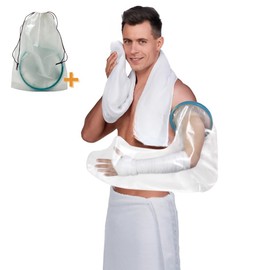 MEDIMINA - Cast Protector Long Arm Adult (66 cm), Cast Cover for Arms, Cast Covers Arm Adult Unisex for Shower, Total Waterproof Protection Against Water