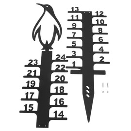 24 Inch Snow Gauge Outdoor Iron Art Decorative Snowfall Measuring Ruler for Yard Garden Lawn Christmas Gift