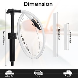 SNAGAROG Fuel Hand Pump Suction Pump 60 cm Hand Siphon Pump Diesel Pump Petrol Pump Transfer Pump for Conveying Petrol and Liquids for Cars, Trucks, Boats and Motorcycles