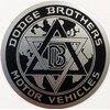 24Designs Compatible Dodge Brothers Bros Stick on Emblem Black