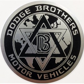 24Designs Compatible Dodge Brothers Bros Stick on Emblem Black