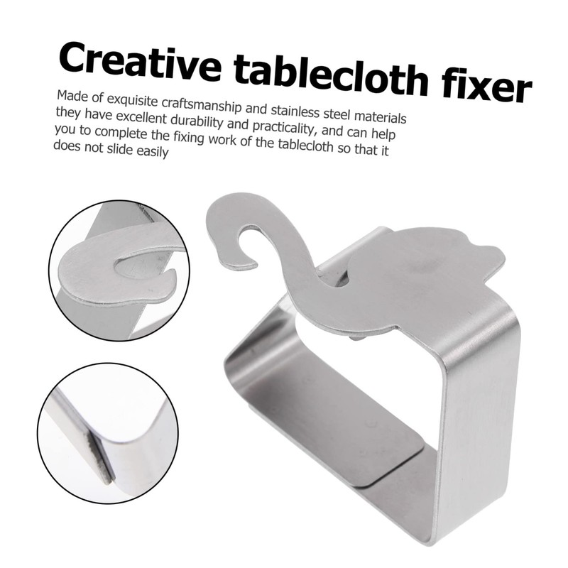 Ciieeo 2sets Adjustable Non Skid Tablecloth Clips Slip Table Cover