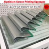 Ergonomic Aluminum Screen Printing Squeegee Silver Aluminum Handle Rubber Blade
