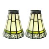 HUIMEIJU Tiffany lampshade replacement. (Off-white) Replacement of fan lamp cover,