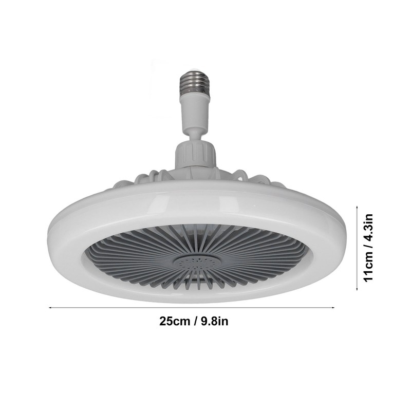 Small Ceiling Fan with Light Remote Control E27 Lamp Holder