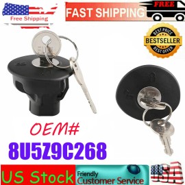 Fuel Cap NEW For FORD Locking Gas Fuel Tank Plug Cover Cap with 2 Keys OEM# 8U5Z9C268B US